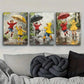 3pcs 2 kids playing in the rain  Metal Print Ready to Hang Art