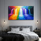Colorful Waterfall Vibrant Wall Art Canvas Office Home Room Framed 80x45cm