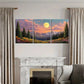 3pcs Mountain Landscape Pine Trees Wildflowers Metal Print Ready to Hang Art