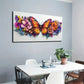 Red Butterfly Colorful Flower Wall Art Canvas Office Home Room Framed 120x60cm