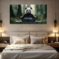 Panda Sitting Meditation Forest Wall Art Canvas Office Home Room Framed 120x60cm