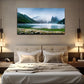 The Lake Misty Bring Wall Art Canvas Office Home Room Framed 80x45cm