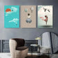 3pcs Dreamy Girl with Balloons and Birds Metal Print Ready to Hang Art
