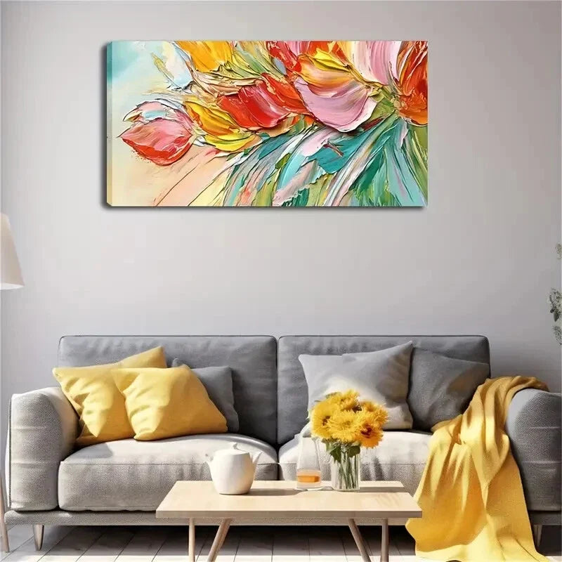 Through Thick Brushstrokes Wall Art Canvas Office Home Room Framed 120x60cm
