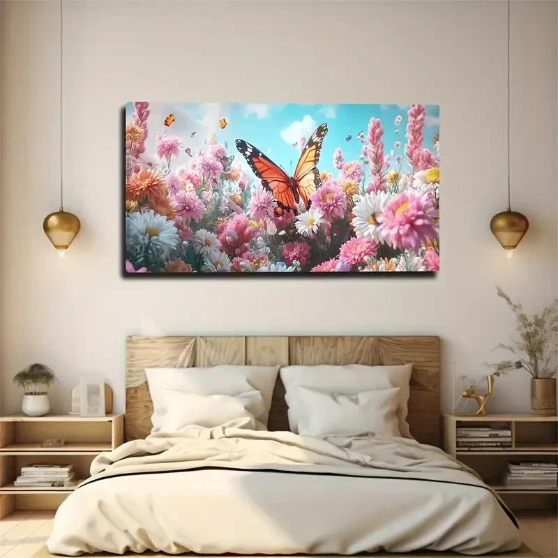 Modern Light Elegant Floating Wall Art canvas office home room framed 120x60cm