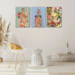 3pcs Unique Retro Human Anatomy Art Floral Metal Print Ready to Hang Art