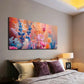 Vibrant Pink Blue & Orange Wall Art canvas office home room framed 120x60cm