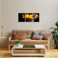 3pcs Golden Bubbles Musical Microphone Metal Print Ready to Hang Art