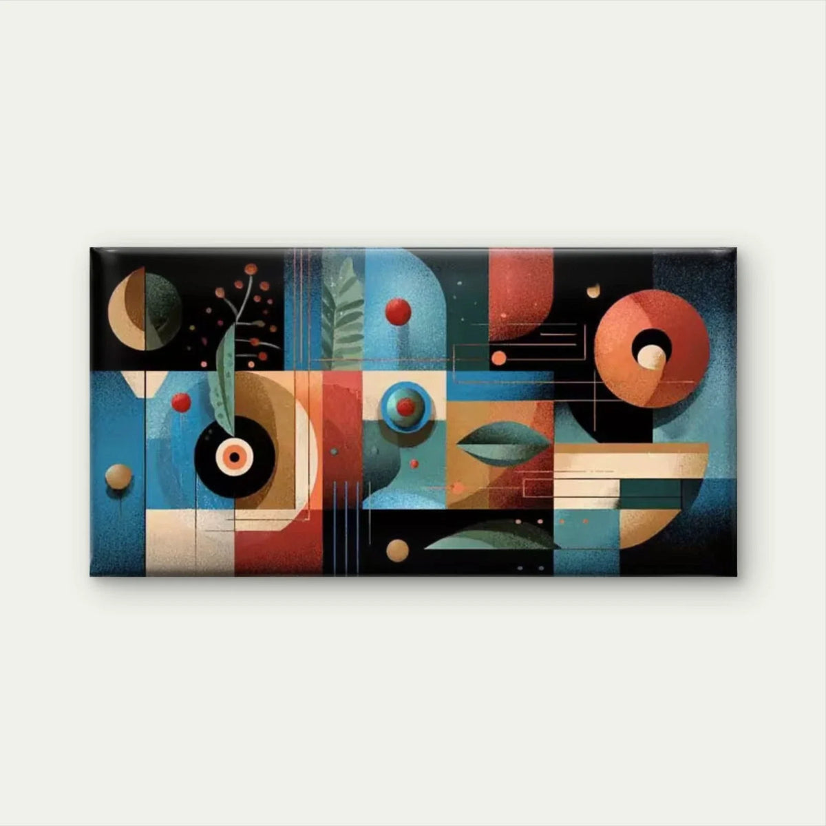 The Symphony of Shapes Wall Art Canvas Office Home Room Framed 80x45cm