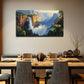 Waterfall Cliff Materials Wall Art Canvas Office Home Room Framed 120x60cm