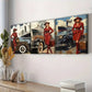3pcs Featuring a Retro Modern Girl, Wall Art Set Canvas Framed 40x60cm - High Quality Print 100% Australian Made Wall Canvas Ready to Hang