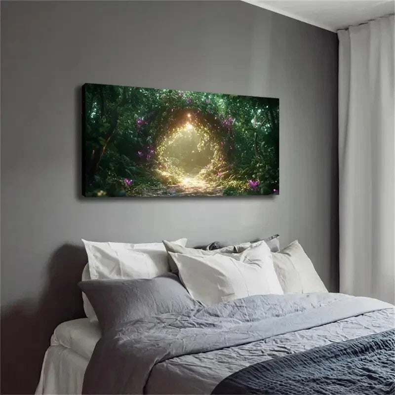 Surrounded By Green Plants Wall Art Canvas Office Home Room Framed 120x60cm