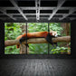 3pcs Animal Sleeping On Branch Metal Print Ready to Hang Art
