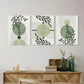 3pcs Botanical Floral Sage Green Artwork MidMetal Print Ready to Hang Art