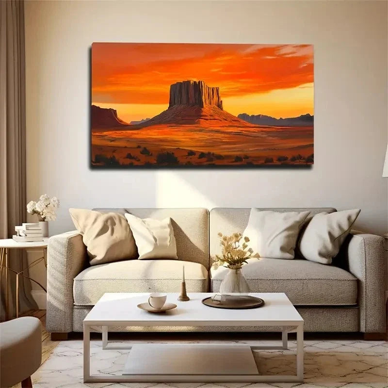 Stunning Earthbound Landscape Wall Art Canvas Office Home Room Framed 120x60cm