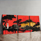 3pcs Ancient buildings,  Wall Art Set Canvas Framed 40x60cm - High Quality Print 100% Australian Made Wall Canvas Ready to Hang