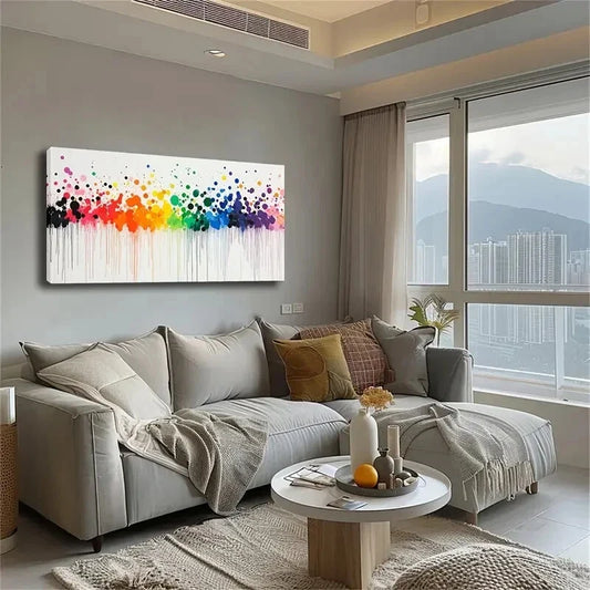 Vibrant Colorful Splash Décor Wall Art Canvas Office Home Room Framed 120x60cm