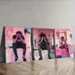 3pcs Pink trouble  Wall Art Set Canvas Framed 40x60cm - High Quality Print 100% Australian Made Wall Canvas Ready to Hang