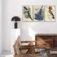 3pcs Vibrant Bird Illustrations Minimalist Metal Print Ready to Hang Art