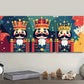 3pcs Cartoon Nutcracker Art Painting, Metal Print Ready to Hang Art