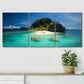 3pcs Featuring Tropical Islands Nature Perfect Wall Art Set Canvas Framed 40x60cm - High Quality Print 100% Australian Made Wall Canvas Ready to Hang
