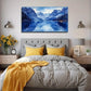 Blue Landscape Painting Wall Art Canvas Office Home Room Framed 80x45cm