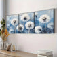 3pcs White Dandelions White Snow Nature Flor Wall Art Set Canvas Framed 40x60cm - High Quality Print 100% Australian Made Wall Canvas Ready to Hang