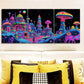3pcs "Strange Place (3)" Wall Art Set Canvas Framed 40x60cm - High Quality Print 100% Australian Made Wall Canvas Ready to Hang