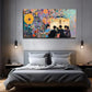 Aesthetic Modern Abstract Wall Art Canvas Office Home Room Framed 120x60cm