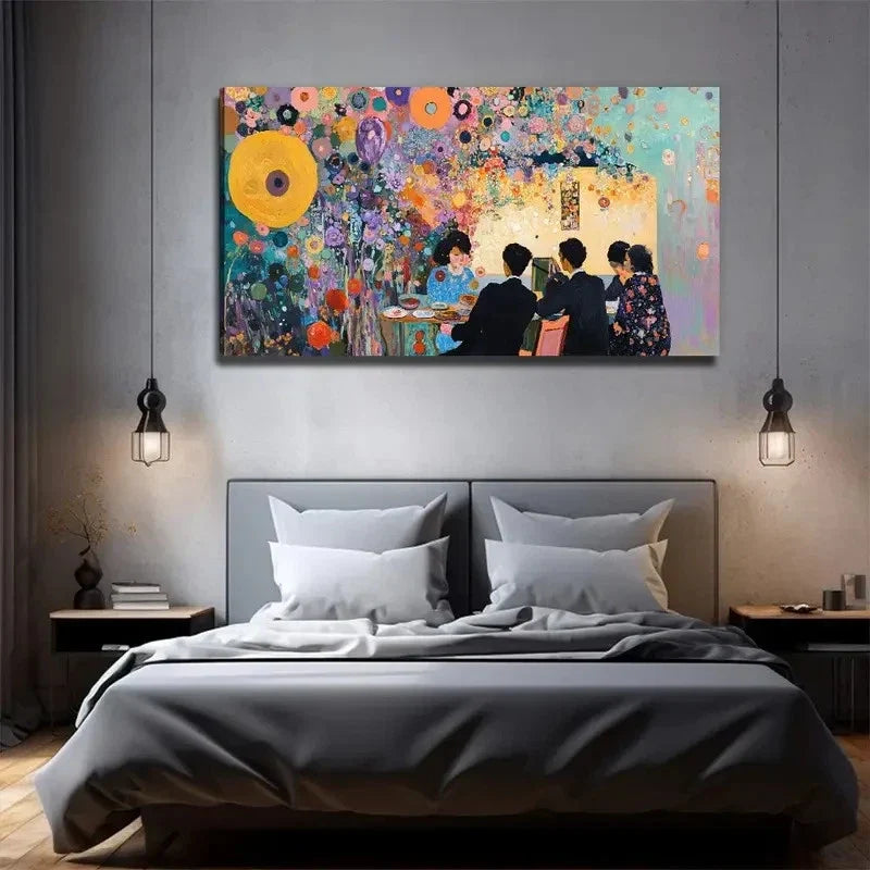 Aesthetic Modern Abstract Wall Art Canvas Office Home Room Framed 120x60cm