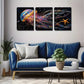 3pcs Colorful Sea Creatures Design Wall Art Set Canvas Framed 40x60cm - High Quality Print 100% Australian Made Wall Canvas Ready to Hang