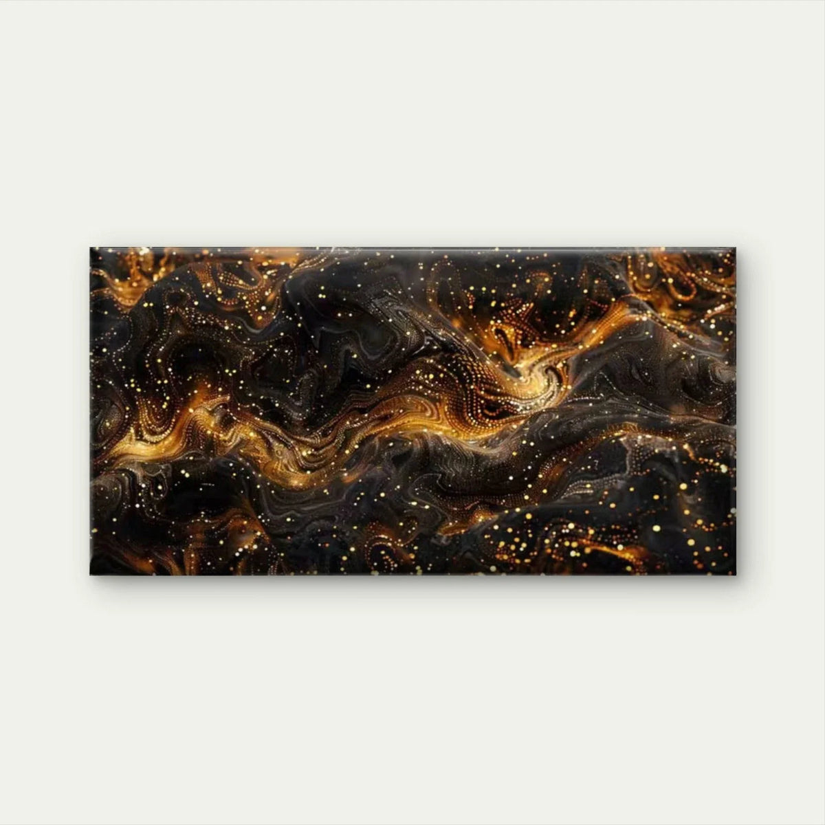 Molten Midnight Wall Art Canvas Office Home Room Framed 120x60cm