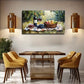 Abstract Wine And Fresh Fruit Wall Art Canvas Office Home Room Framed 80x45cm