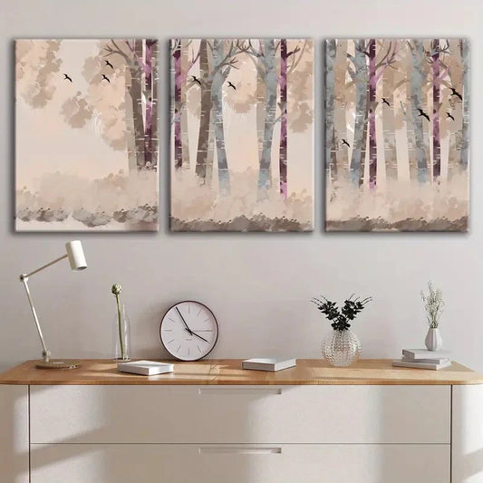 3pcs Forest Secret Realm, Fantasy, Metal Print Ready to Hang Art