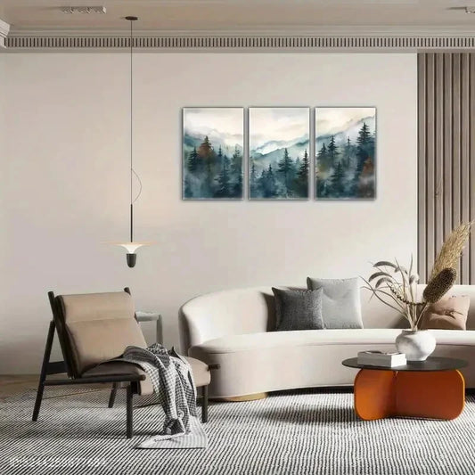 3pcs Tasteful Space Visual Enjoyment Landscape Metal Print Ready to Hang Art