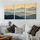 3pcs Layered Foggy Mountain Range Design Wall Art Set Canvas Framed 40x60cm - High Quality Print 100% Australian Made Wall Canvas Ready to Hang