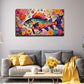Colorful Fish Wall Art Canvas Office Home Room Framed 80x45cm