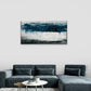 Blue White Abstract Wall Art Canvas Office Home Room Framed 120x60cm