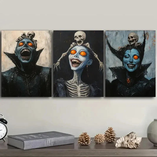 3pcs Forest demon Art Painting Metal Print Ready to Hang Art