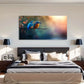 Kingfisher Vibrant Nature Color Wall Art Canvas Office Home Room Framed 120x60cm