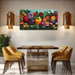 Vibrant Green Vegetable Garden Wall Art Canvas Office Home Room Framed 120x60cm