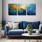 3pcs   Abstract Sea Water Wall Art Set Canvas Framed 40x60cm - High Quality Print 100% Australian Made Wall Canvas Ready to Hang