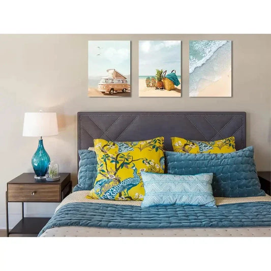 3pcs Coastal Sea Pictures  Metal Print Ready to Hang Art