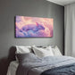Serene Purple Dragon on Clouds Wall Art Canvas Office Home Room Framed 120x60cm