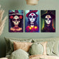 3pcs Steampunk Skeleton Witch Metal Print Ready to Hang Art