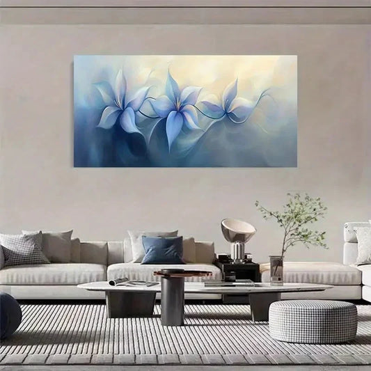 Modern Abstract Floral Wall Art Canvas Office Home Room Framed 80x45cm