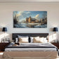 Soft Sunshine & Silent River Wall Art Canvas Office Home Room Framed 120x60cm