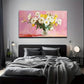 Bunch Of Flowers Glass Vase Wall Art Canvas Office Home Room Framed 120x60cm