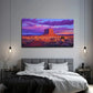 Low Shrubs Cactus Under Red Wall Art Canvas Office Home Room Framed 120x60cm