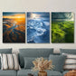 3pcs Hekou snow mountain mountain art Metal Print Ready to Hang Art